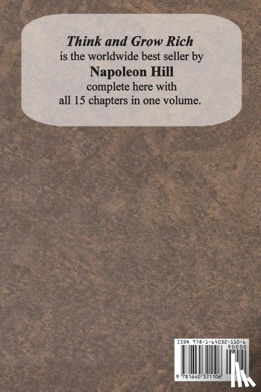 Hill, Napoleon - Think And Grow Rich Original 1937 Edition