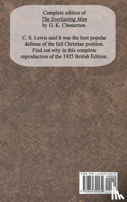 Chesterton, G K - The Everlasting Man