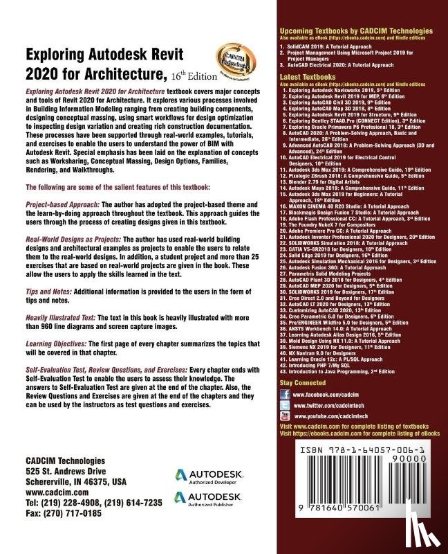 Tickoo, Prof Sham - Exploring Autodesk Revit 2020 for Architecture, 16th Edition