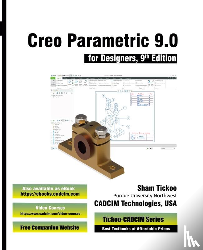 Cadcim Technologies, Sham Tickoo - Creo Parametric 9.0 for Designers, 9th Edition