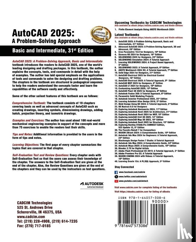 Cadcim Technologies, Sham Tickoo - AutoCAD 2025