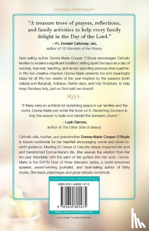 Cooper O'Boyle, Donna-Marie - Reclaiming Sundays