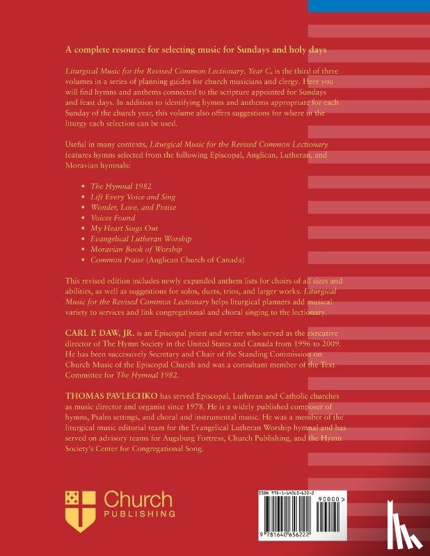 Pavlechko, Thomas, Daw Jr., Carl P. - Liturgical Music for the Revised Common Lectionary, Year C