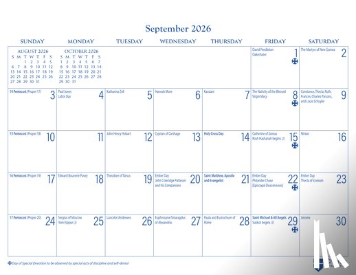 Church Publishing Incorporated - 2026 Parish Wall Calendar