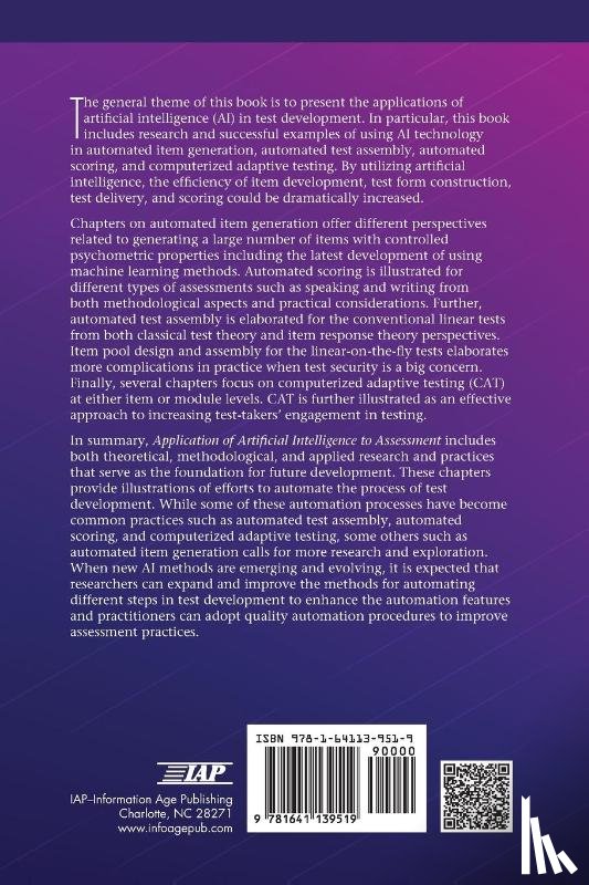  - Application of Artificial Intelligence to Assessment