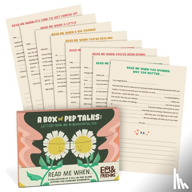 Em & Friends - Em & Friends A Box of Pep Talks Fill in the Love Read Me When Letters