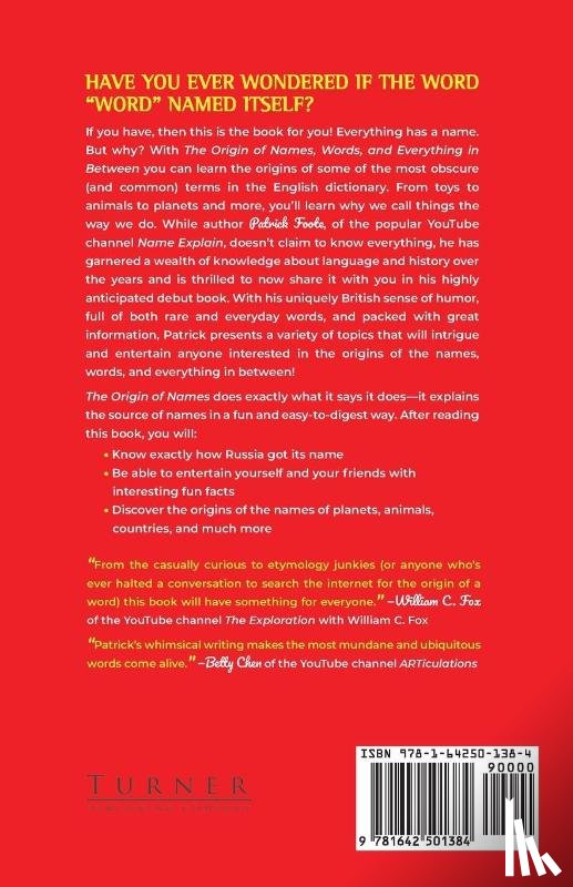 Foote, Patrick - The Origin of Names, Words and Everything in Between