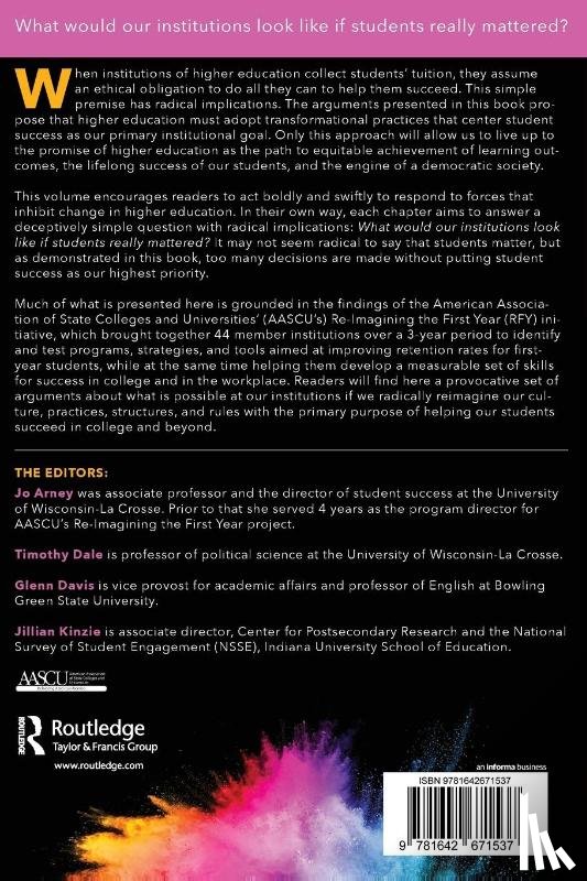 - Radical Reimagining for Student Success in Higher Education