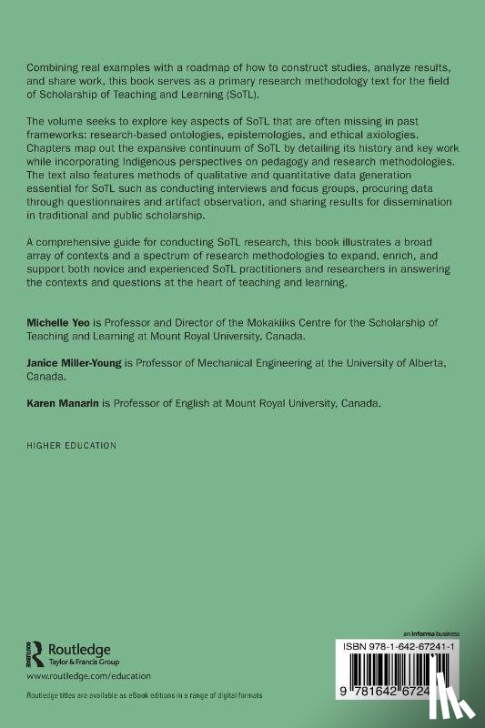 Yeo, Michelle, Miller-Young, Janice, Manarin, Karen - SoTL Research Methodologies