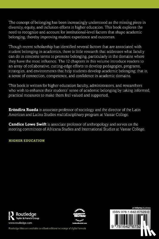  - Academic Belonging in Higher Education