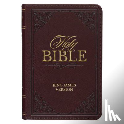 Christian Art Gifts - KJV Bible Mini Pocket (Faux Leather, Burgundy)