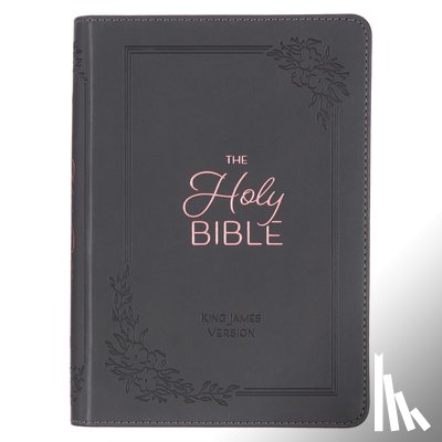 Christian Art Gifts - KJV Bible Compact Large Print (Faux Leather, Gray)