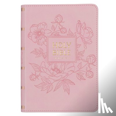 Christian Art Gifts - KJV Holy Bible, Compact Large Print Faux Leather Red Letter Edition - Ribbon Marker, King James Version, Pink