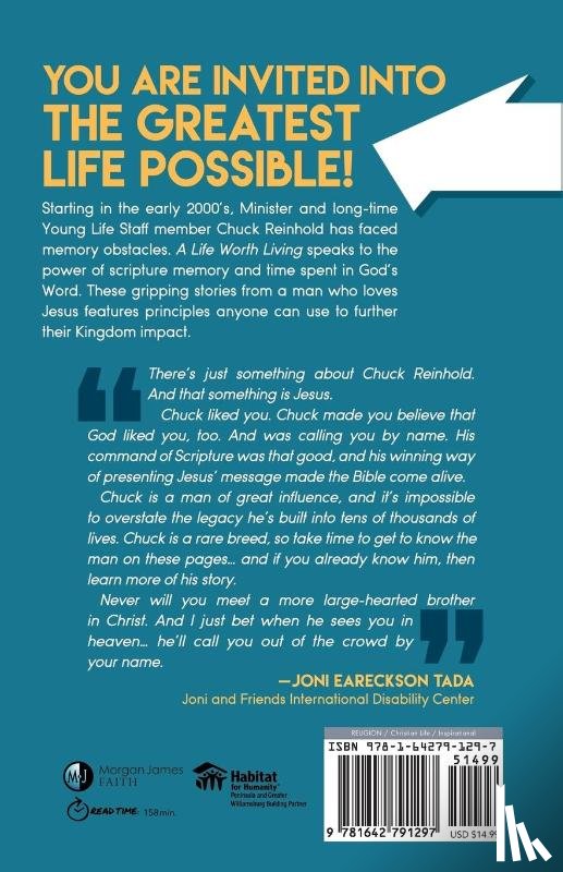 Reinhold, Chuck - A Life Worth Living