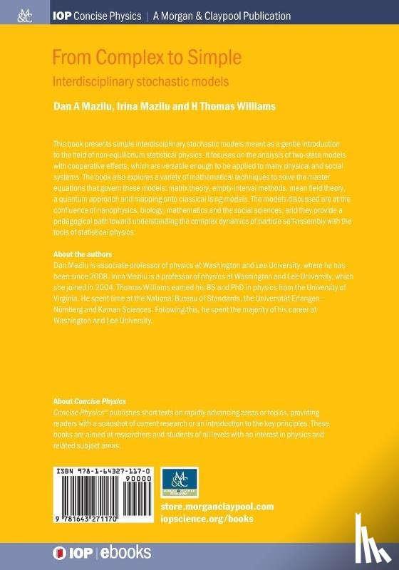 Thomas (Washington and Lee University, USA) Williams, Irina (Washington and Lee University, USA) Mazilu, Dan (Washington and Lee University, USA) Mazilu - From Complex to Simple: Interdisciplinary Stochastic Models
