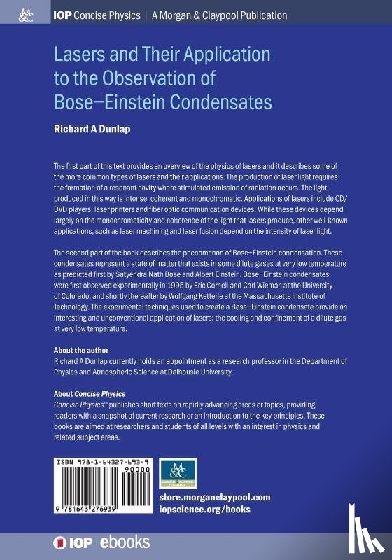 Dunlap, Richard A - Lasers and Their Application to the Observation of Bose-Einstein Condensates