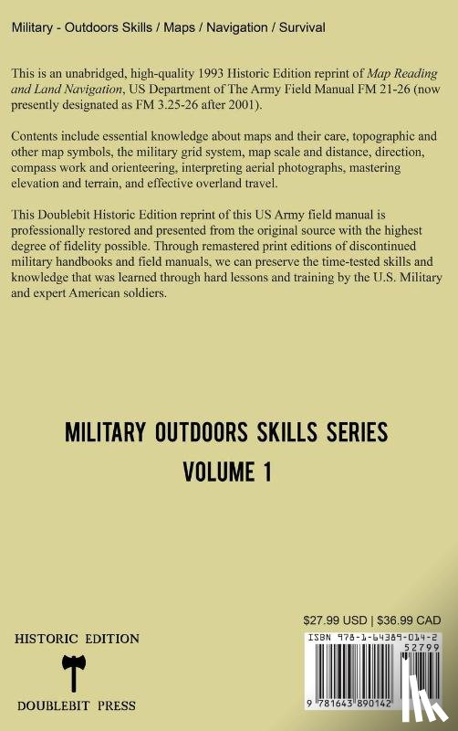 Us Department of the Army - Map Reading And Land Navigation - Army FM 21-26 (1993 Historic Edition)