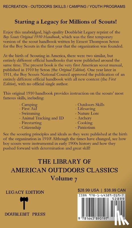 Seton, Ernest Thompson - The Boy Scouts Original 1910 Handbook