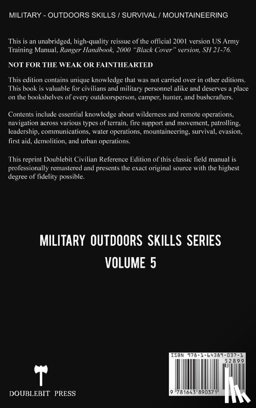 Us Army Infantry Training School - US Army Ranger Handbook SH 21-76 - "Black Cover" Version (2000 Civilian Reference Edition)