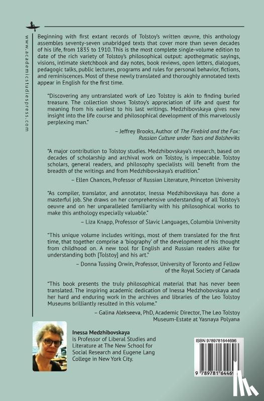 Tolstoy, Leo - Tolstoy as Philosopher. Essential Short Writings