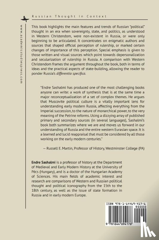 Sashalmi, Endre - Russian Notions of Power and State in a European Perspective, 1462-1725