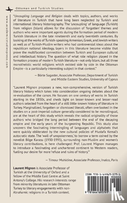 Mignon, Laurent - Uncoupling Language and Religion