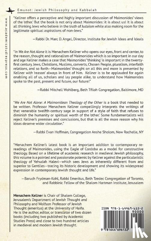 Kellner, Menachem - We Are Not Alone