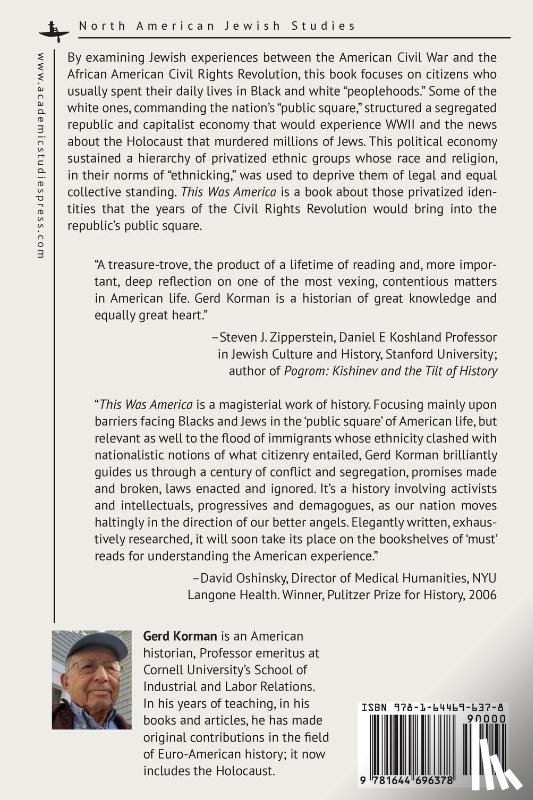 Korman, Gerd - This Was America, 1865-1965