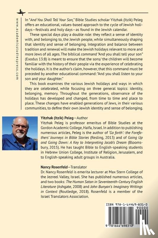 (Itzik) Peleg, Yitzhak - "And You Shall Tell Your Son"