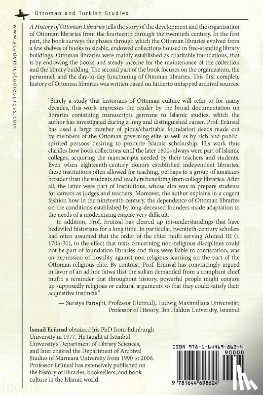 E. Ernsal, smail - A History of Ottoman Libraries