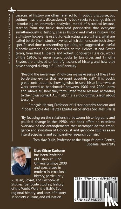 Karlsson, Klas-Gran - Lessons of History