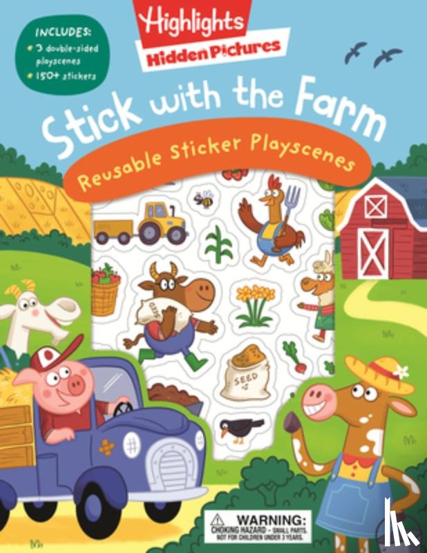 Highlights - Stick with the Farm Hidden Pictures Reusable Sticker Playscenes