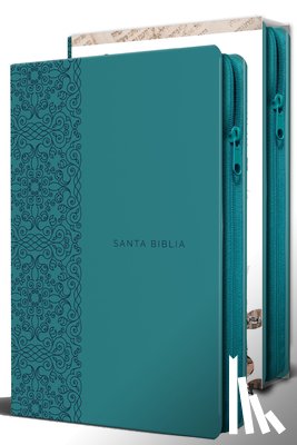 Reina Valera Revisada 1960 - Biblia Reina Valera 1960 Letra Grande. Símil Piel Aguamarina, Cremallera, Tamaño Manual/Spanish Bible Rvr 1960. Handy Size, Large Print, Leathersoft A