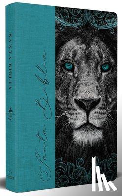 Reina Valera Revisada 1960 - Biblia Rvr 1960 Letra Grande, Tamaño Manual, Tapa Dura de Tela León Aguamarina / Spanish Bible Rvr 1960 Handy Size Large Print Hardcover Cloth Lion Aq