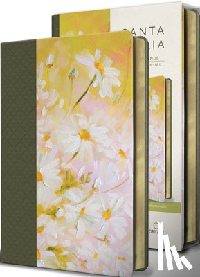 Reina Valera Revisada 1960 - Biblia Reina Valera 1960 Letra Grande. Piel Verde Con Flores, Tamaño Manual / Spanish Bible Rvr 1960 Large Print. Imitation Green Leather with Flowers