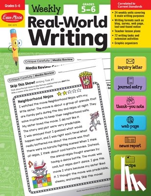 Evan-Moor Educational Publishers - Weekly Real-World Writing, Grade 5 - 6 Teacher Resource