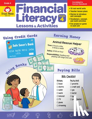 Evan-Moor Educational Publishers - Financial Literacy Lessons and Activities, Grade 4 Teacher Resource