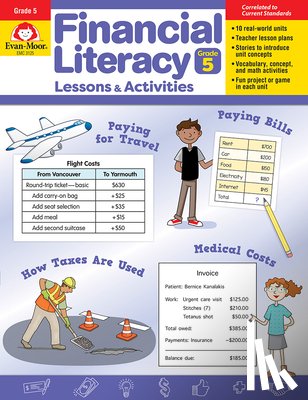 Evan-Moor Educational Publishers - Financial Literacy Lessons and Activities, Grade 5 Teacher Resource