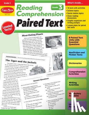 Evan-Moor Educational Publishers - Reading Comprehension: Paired Text, Grade 3 Teacher Resource