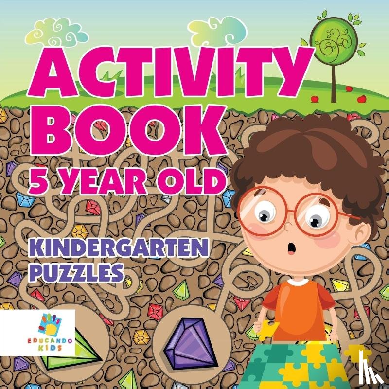 Educando Kids - Activity Book 5 Year Old Kindergarten Puzzles