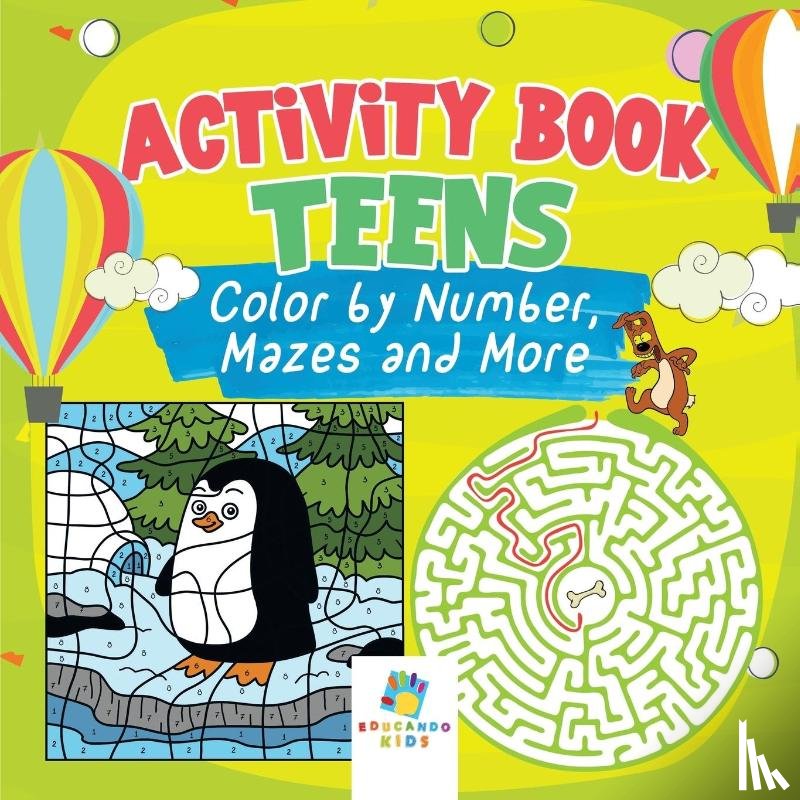 Educando Kids - Activity Book Teens Color by Number, Mazes and More