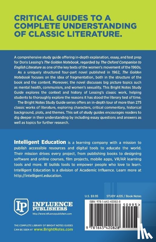Intelligent Education - Study Guide to The Golden Notebook by Doris Lessing