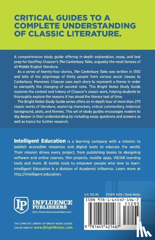 Intelligent Education - Study Guide to The Canterbury Tales by Geoffrey Chaucer