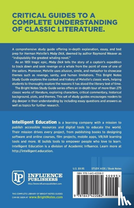 Intelligent Education - Study Guide to Moby Dick by Herman Melville