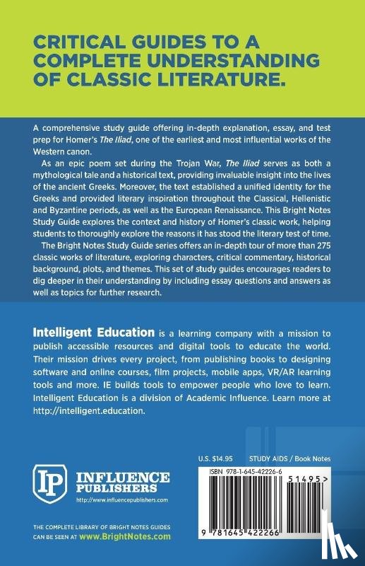 Intelligent Education - Study Guide to The Iliad by Homer