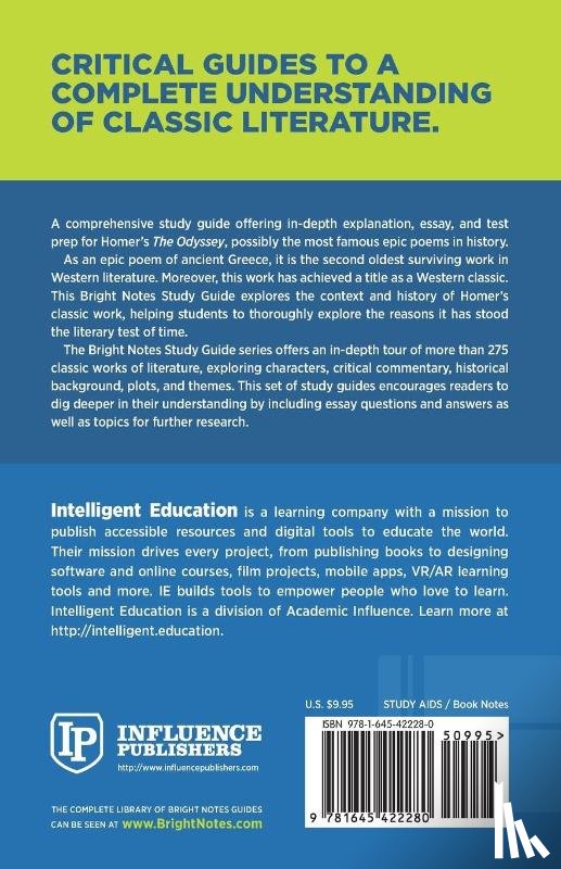 Intelligent Education - Study Guide to The Odyssey by Homer