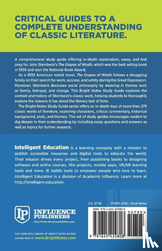 Intelligent Education - Study Guide to The Grapes of Wrath by John Steinbeck
