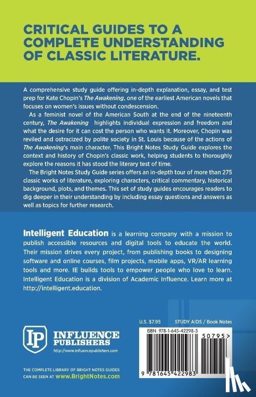 Intelligent Education - Study Guide to The Awakening by Kate Chopin