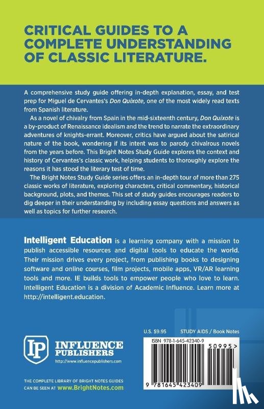 Intelligent Education - Study Guide to Don Quixote by Miguel de Cervantes