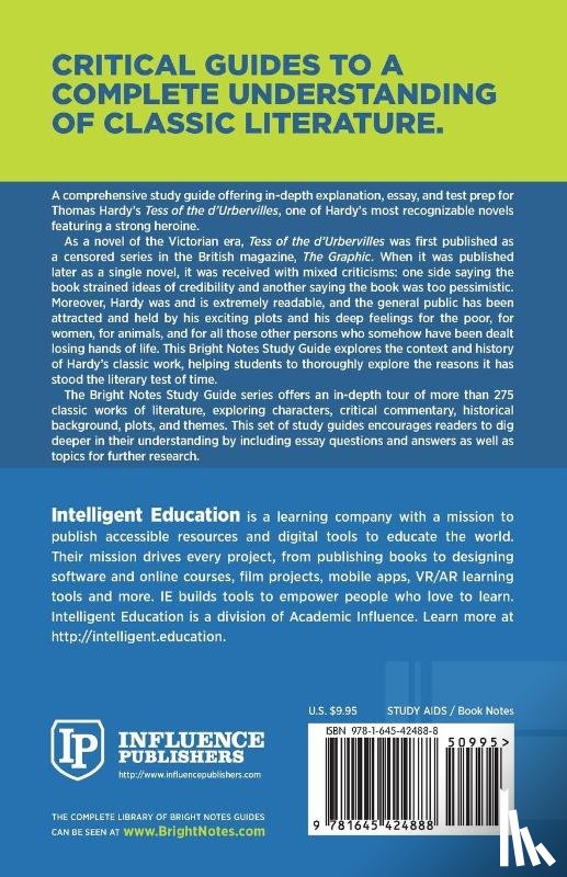 Intelligent Education - Study Guide to Tess of d'Urbervilles by Thomas Hardy